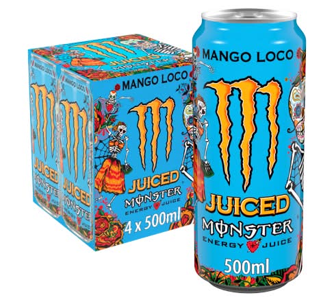 Monster Energy Mango Loco, Juiced Drink (4 x 500ml)