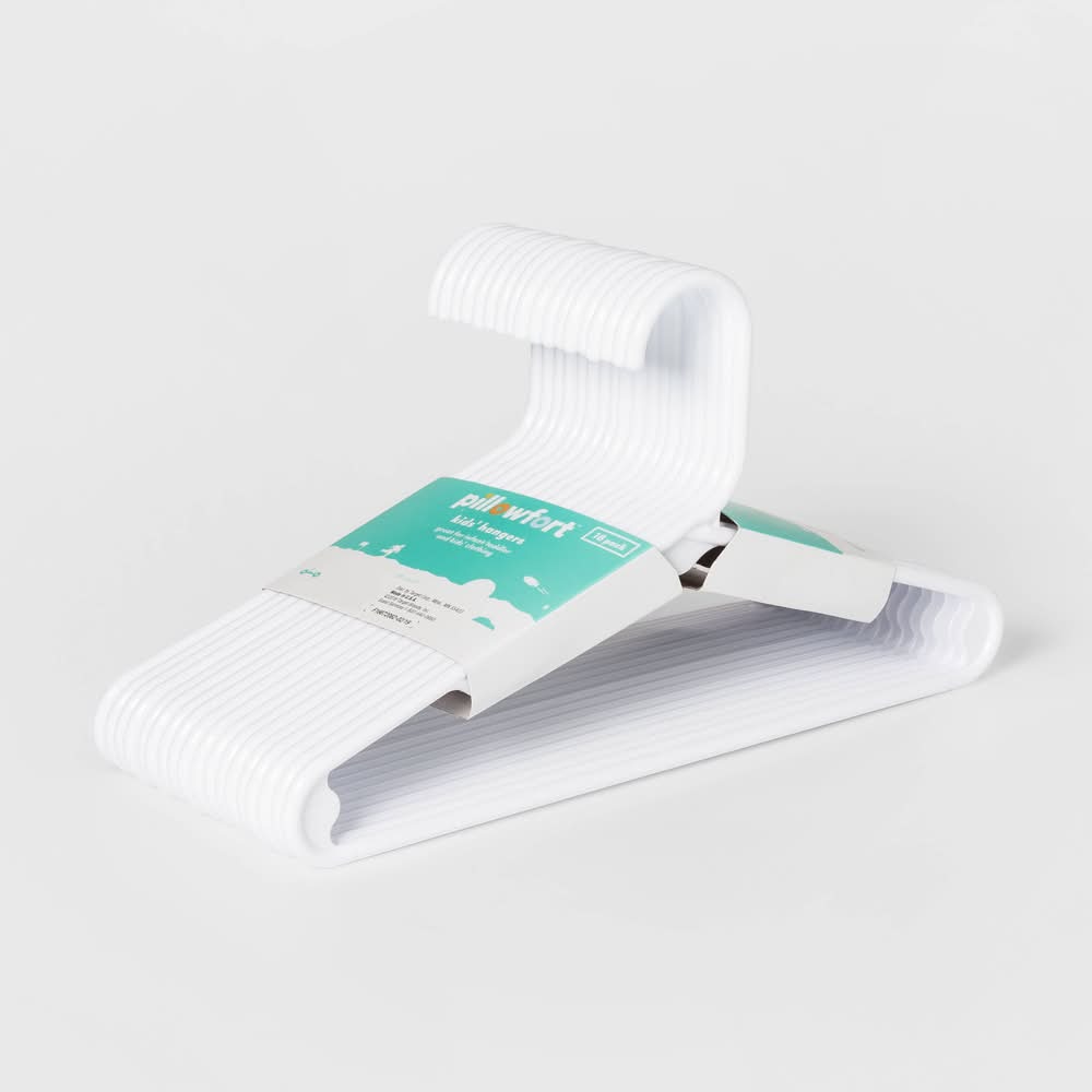 Pillowfort Kids' Hangers, White (18 ct)