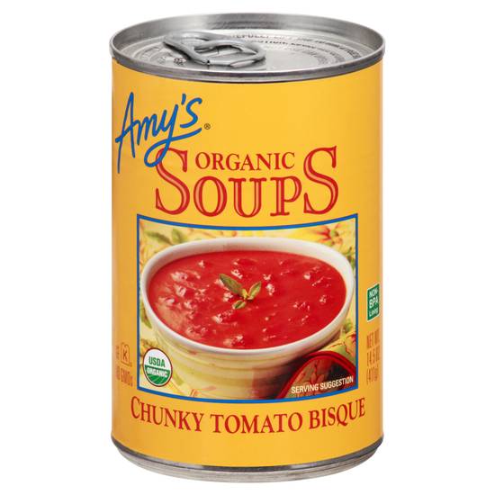 Amy's Organic Soups (chunky tomato bisque)