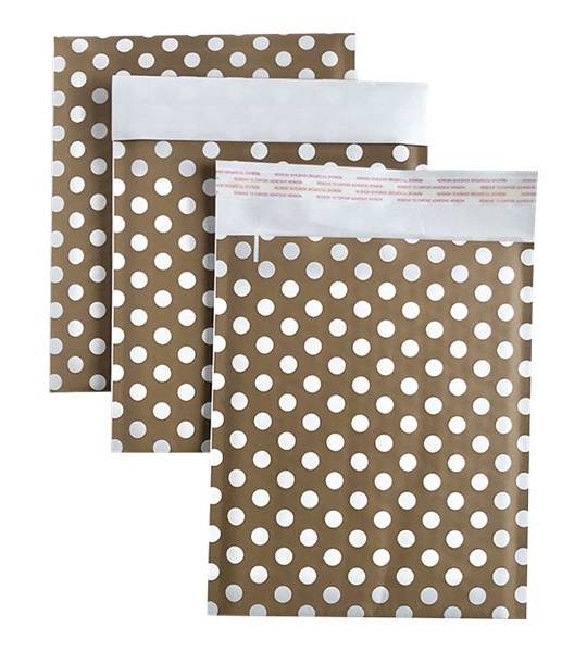 Happy Mail Self-Sealing Padded Bubble Mailer, 8.5 x 11, White-Brown (3 pack)