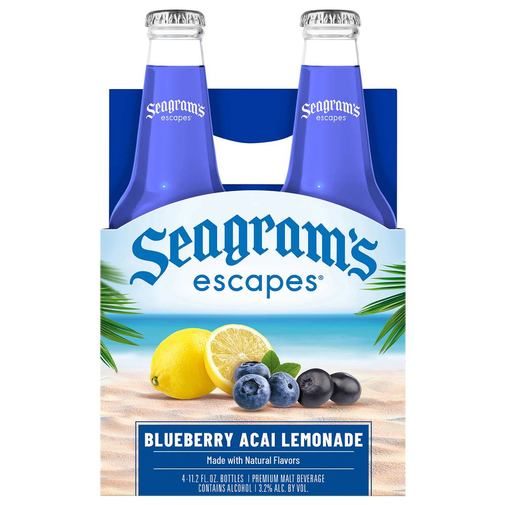 Seagram's Escapes Premium Malt Beverage (4 pack, 11.2 oz) (bluberry acai lemondae)