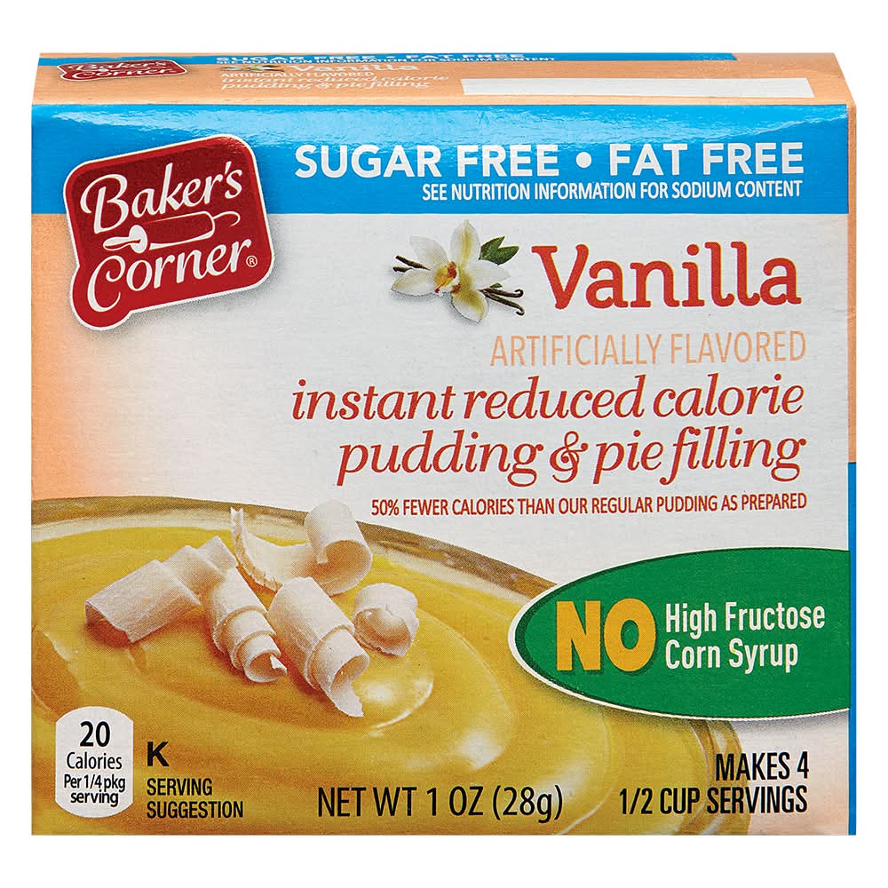 Baker's Corner Sugar Free Instant Pudding Mix, Vanilla (1 oz)