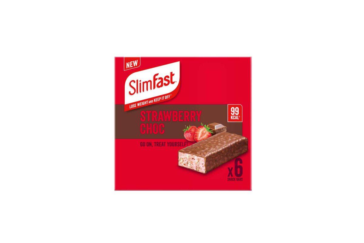 SlimFast Strawberry Chocolate Snack Bar multipack - 6 x 25g