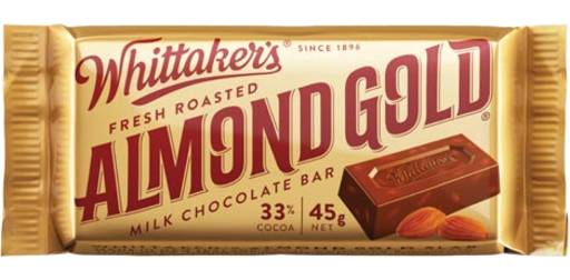 Whittakers Almond Gold Milk Chocolate Bar (45g)