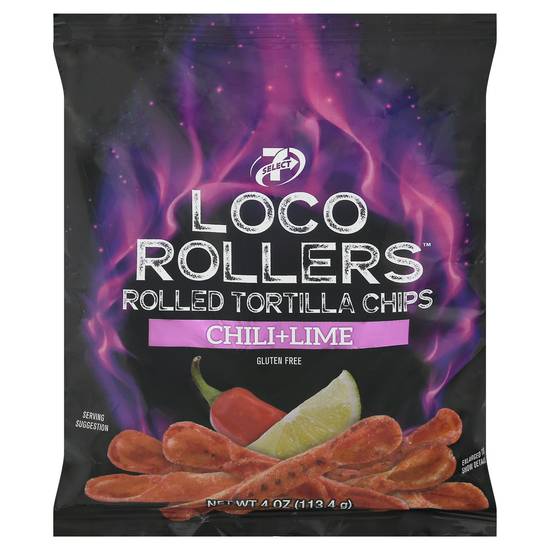 7-Select Loco Rollers Rolled Tortilla Chips (chili+lime )