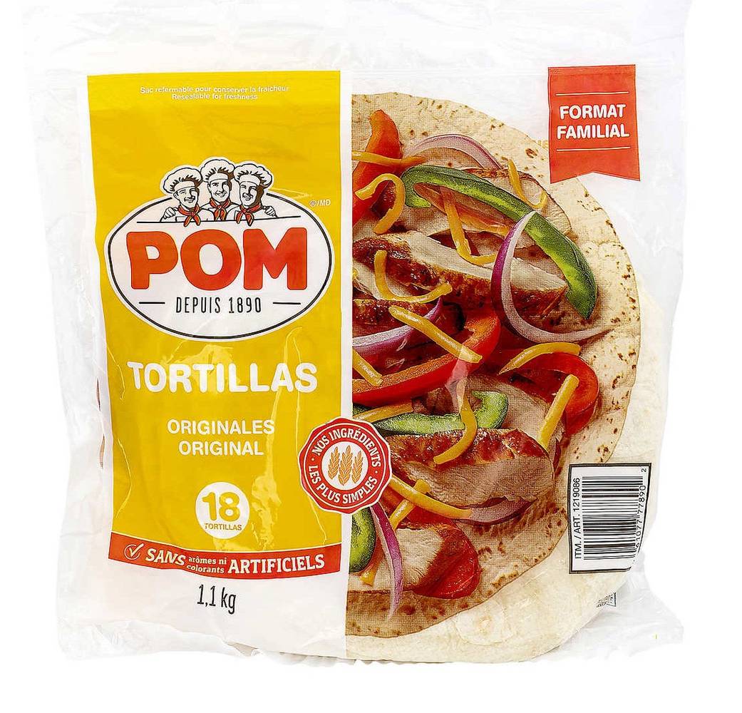 Pom - Tortillas Originales 10 Po, Paquet De 18 / Pom 10-In Original Tortillas, Pack Of 18