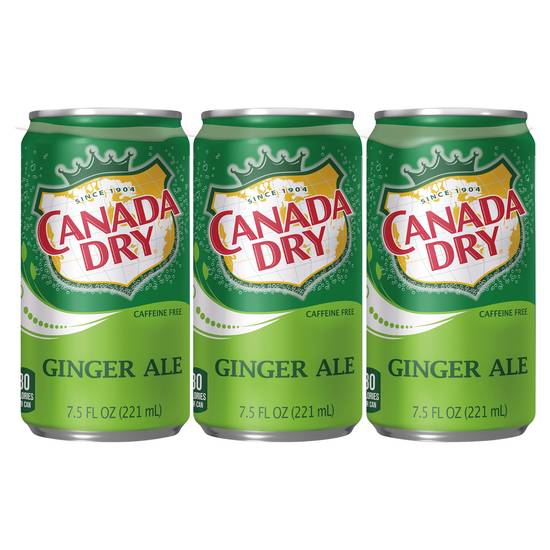 Canada Dry Ginger Ale Soda (6 ct, 7.5 fl oz)