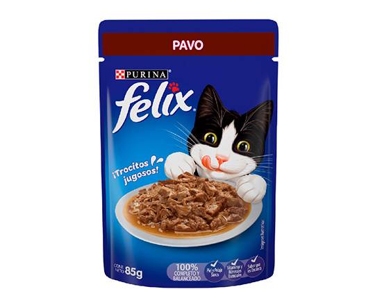 Felix alimento húmedo sabor pavo (sobre 85 g)