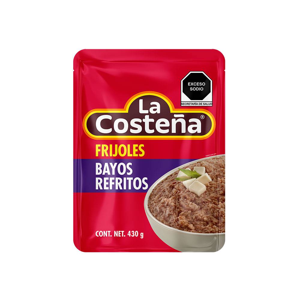 La costeña frijoles bayos refritos (pouch 430 g)