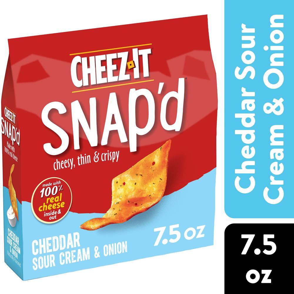 Cheez-It Snap'd Cheddar Sour Cream Onion Cheesy Baked Snacks (7.5 oz)