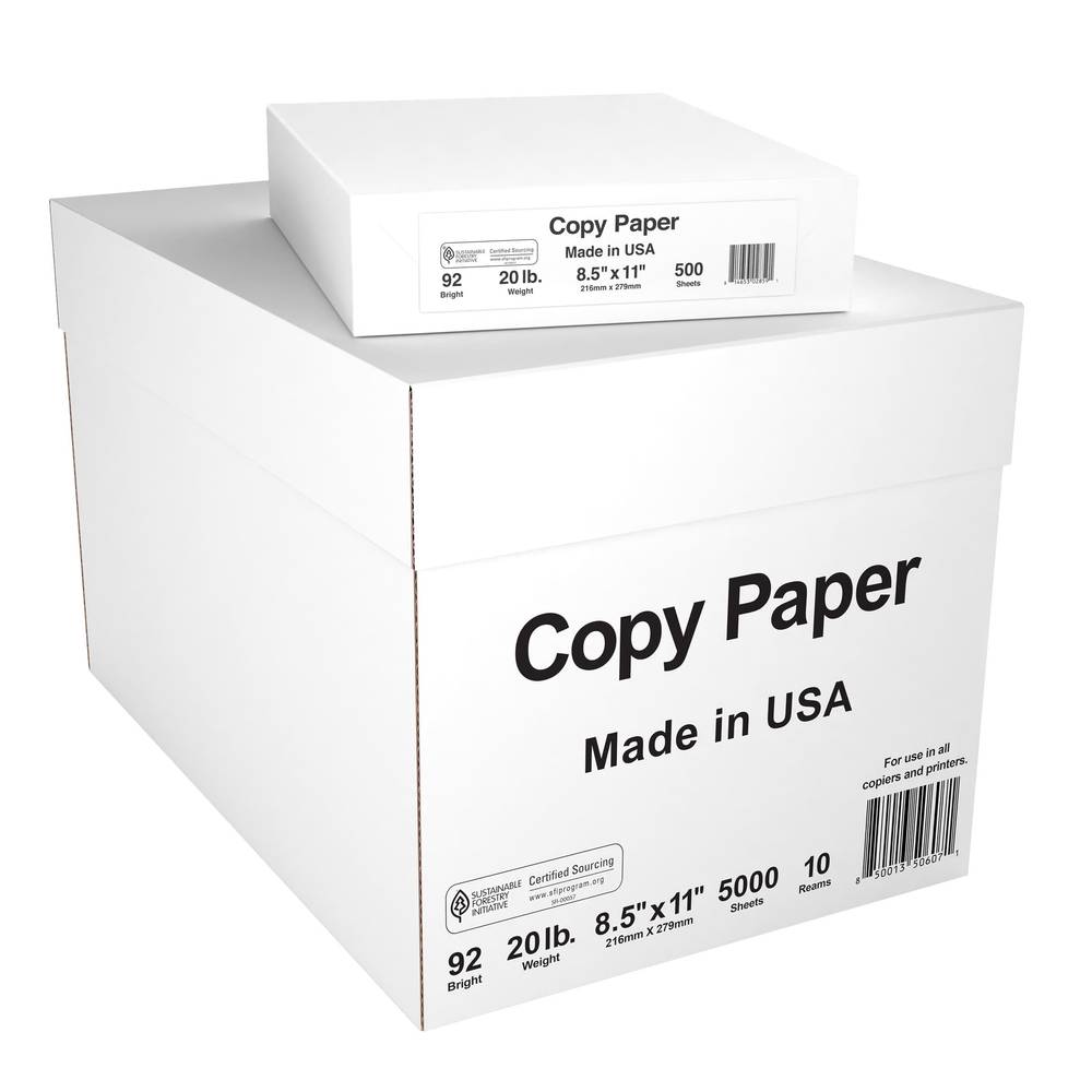 Commodity Copy Paper 8.5 x 11, 5000-Sheets