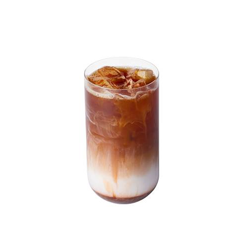 Café glacé flash barre de nanaimo avec noix de coco