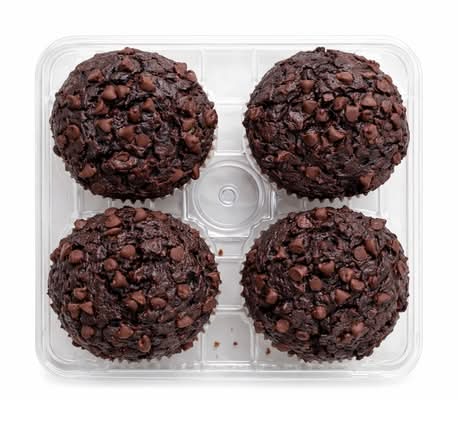 Fresh Baked Muffins, Double Chocolate, 4 Count
