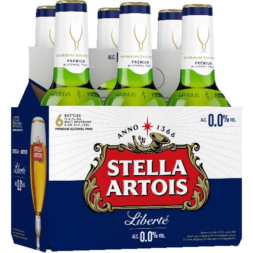 Stella Artois Liberte 0.0 Beer 6 Pack Bottles