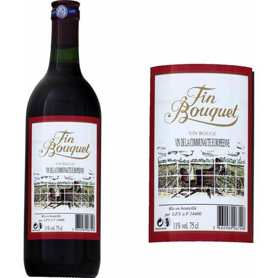 Vin rouge Fin Bouquet - la bouteille de 75cL