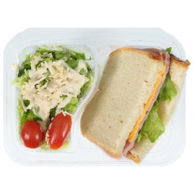Readymeals Ham & Cheddar Sandwich W/Caesar Salad 6.25 Ounce - Ready2Eat