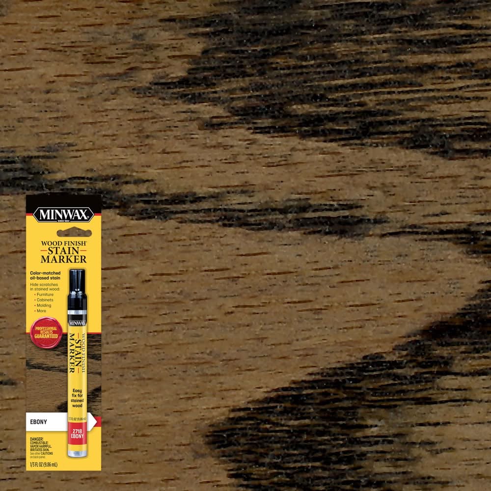 Minwax Wood Finish Stain Marker Semi-Transparent Ebony Oil-Based Stain Marker 1/3 Oz