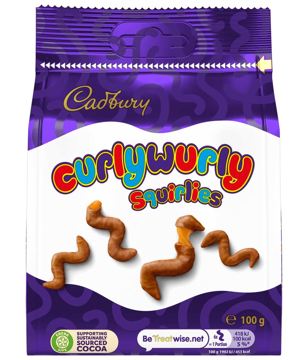 Cadbury Curlywurly Squirlies Chocolate (100g)
