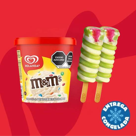 1 Micha M&M's + 2 Paletas Twisters