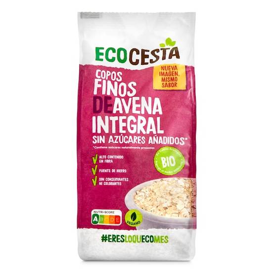 Copos suaves de avena integal bio Ecocesta bolsa 500 g