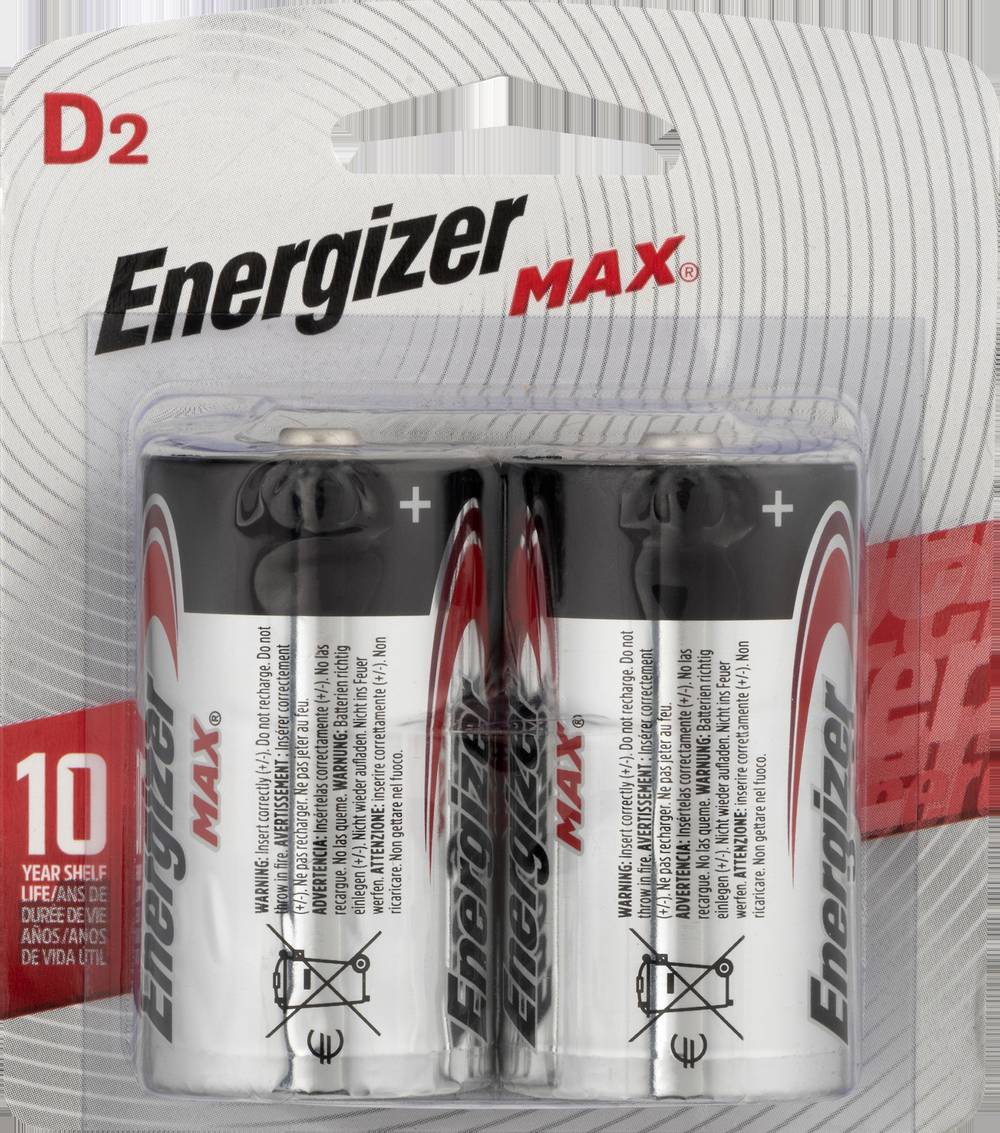 Energizer D2 1.5v Alkaline Batteries