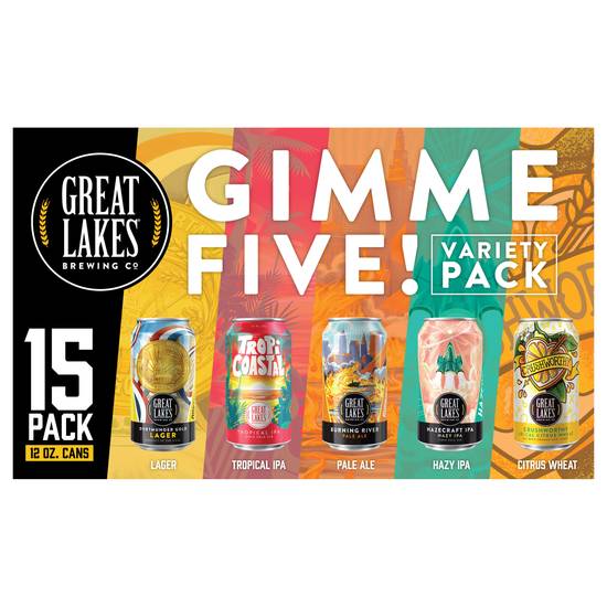 Great Lakes Brewing Gimme Five Beer (15 ct, 12 fl oz)