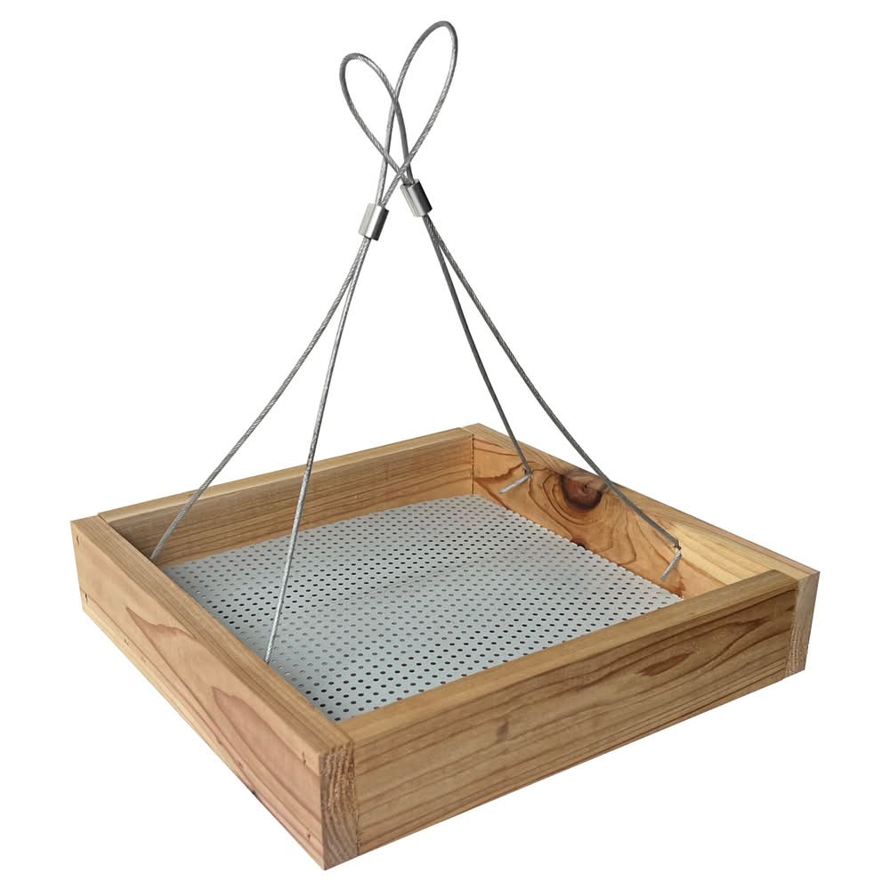 Valley Splendor Bird Feeder Wood Hanging Platform Bird feeder - 2-lb