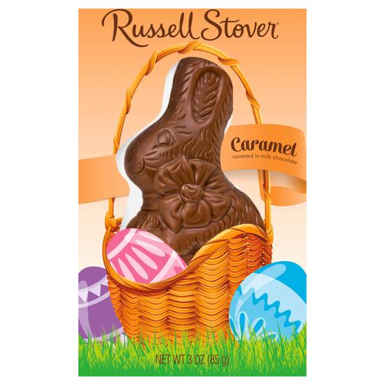 Russell Stover Caramel Bunny Covered in Milk Chocolate (3 oz)