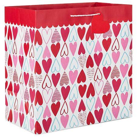 Hallmark Extra-Deep Valentine's Day Gift Bag (Doodled Hearts) - 1.0 ea