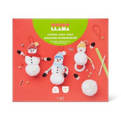 Christmas Craft Snowman Pom Ornaments Kit- Mondo Llama™