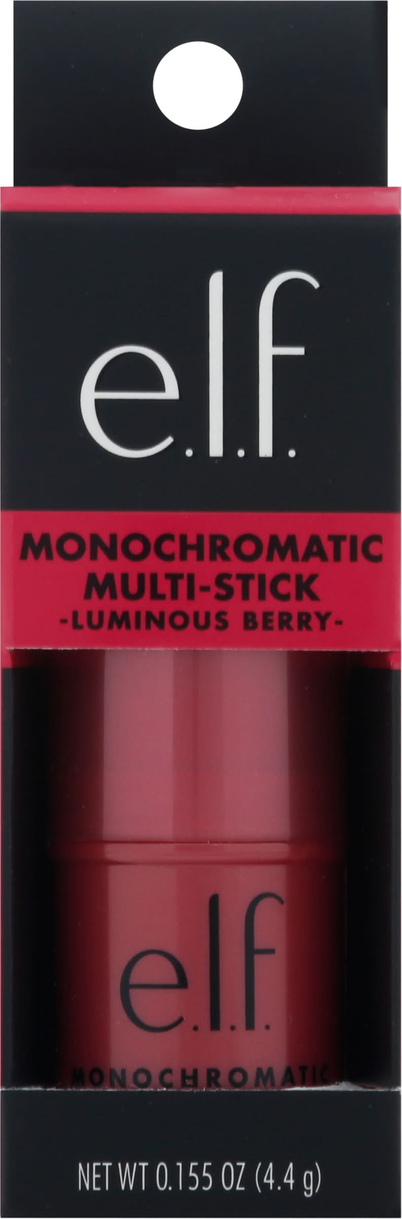 e.l.f. Monochromatic Multi-Stick Luxuriously Creamy & Blendable Color For Eyes Lips & Cheeks, Luminous Berry (0.15 oz)