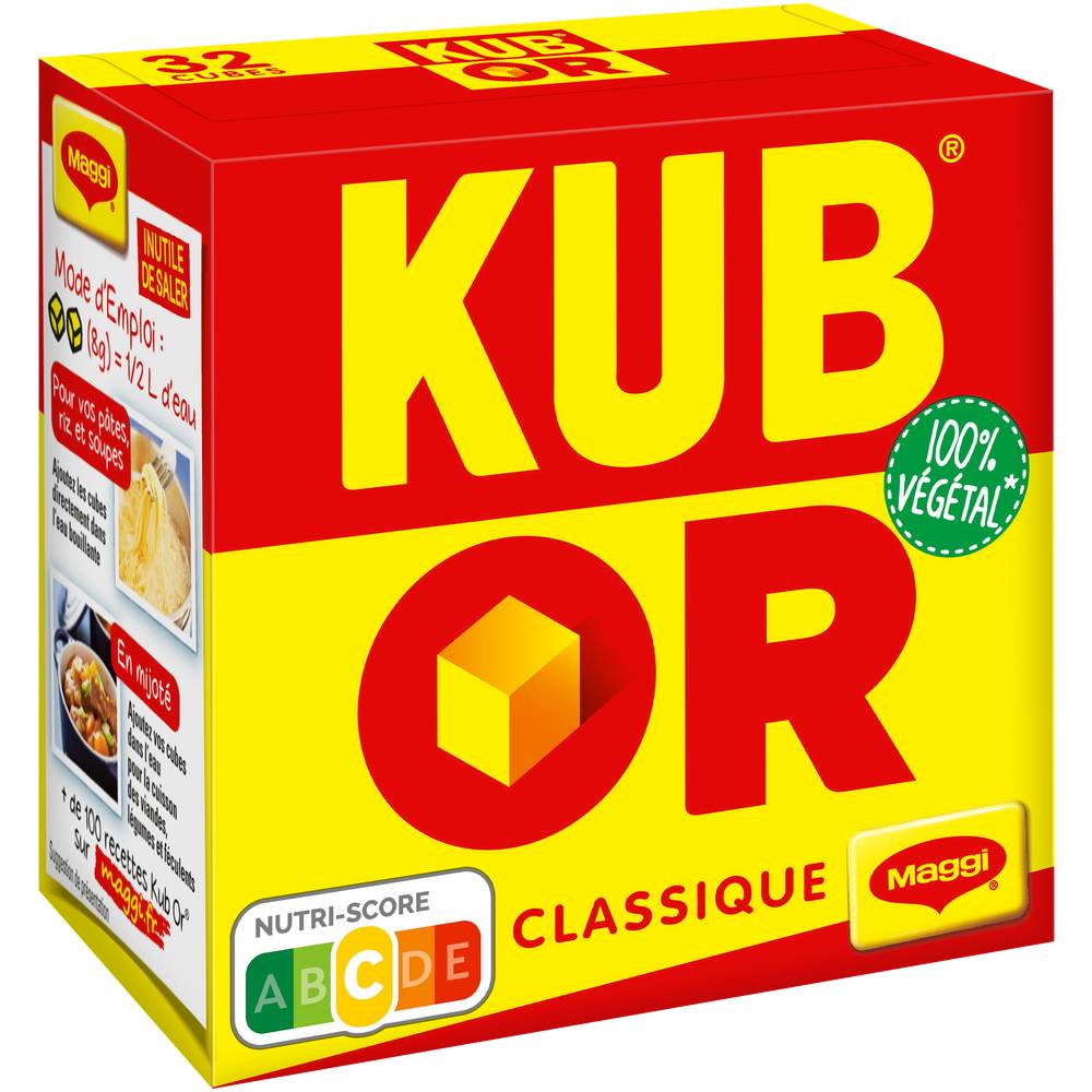 Maggi - Kub or bouillon déshydraté en cubes (32 pièces)