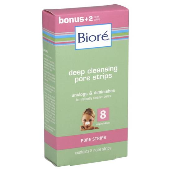 Biore' Bonus+2 Deep Cleansing Pore Nose Strips (8 ct)