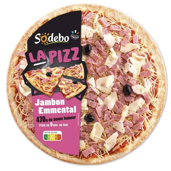 Sodebo Pizza La Pizz Jambon emmental 470g