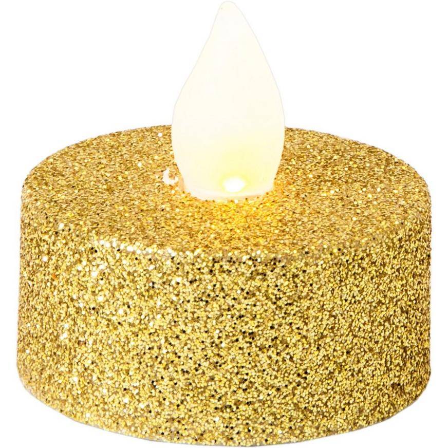 Party City Tealight Flameless Led Candles (gold)
