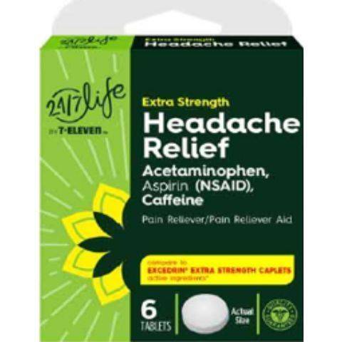 24/7 Life Headache Relief 6 Count