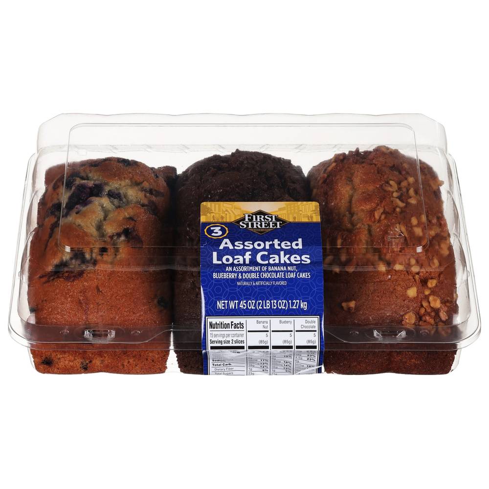 First Street Loaf Cake, Assorted (15 oz, 3 ct)