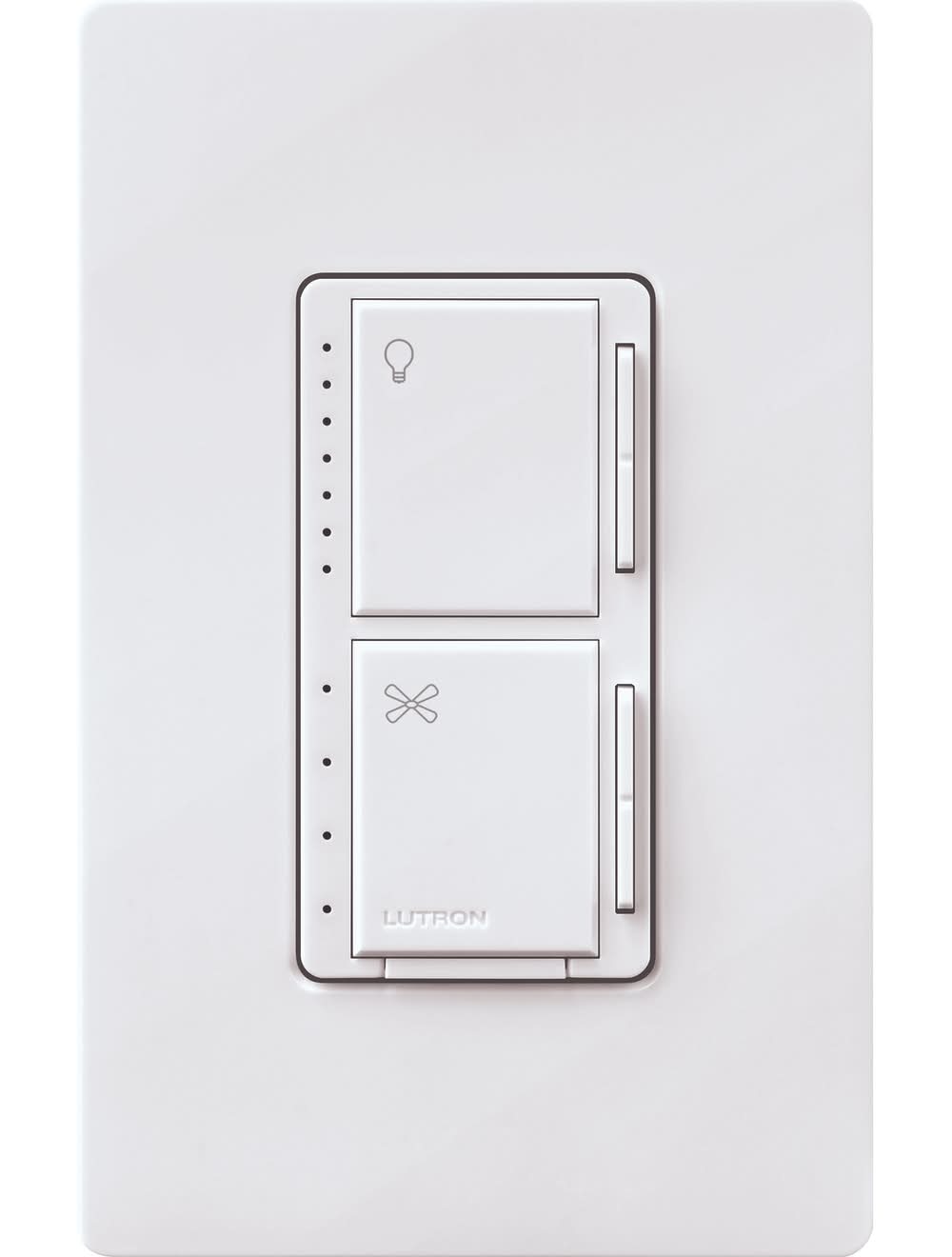 Lutron Maestro White 250 W Fan/Led Dimmer Switch 1 Pk