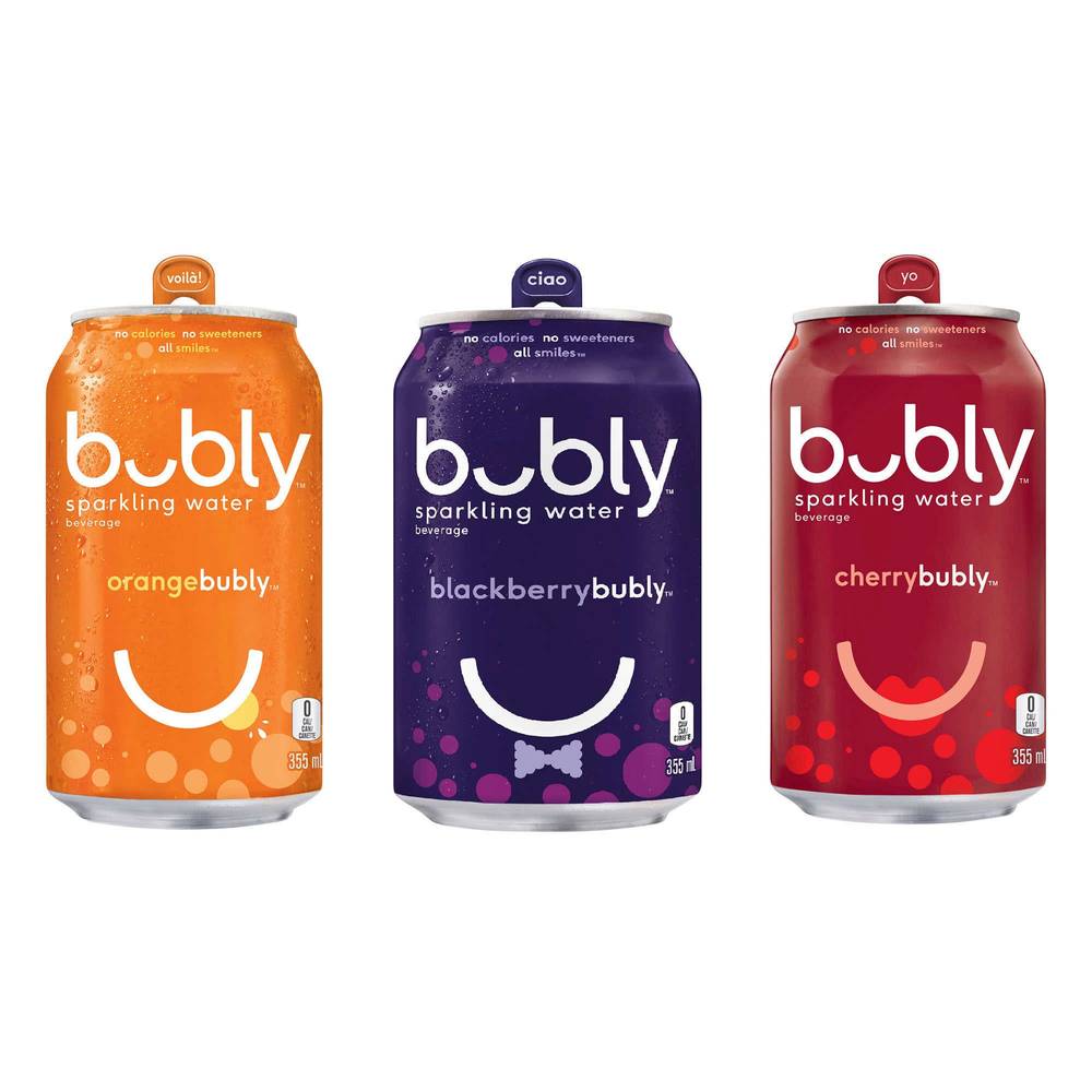 Bubly Sparkling Water Variety 355 Ml 24-Pack