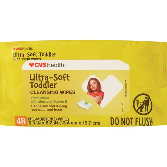 CVS Toddler Wipes Pre-Moistened 5.3"x6.2" Scented Softpak