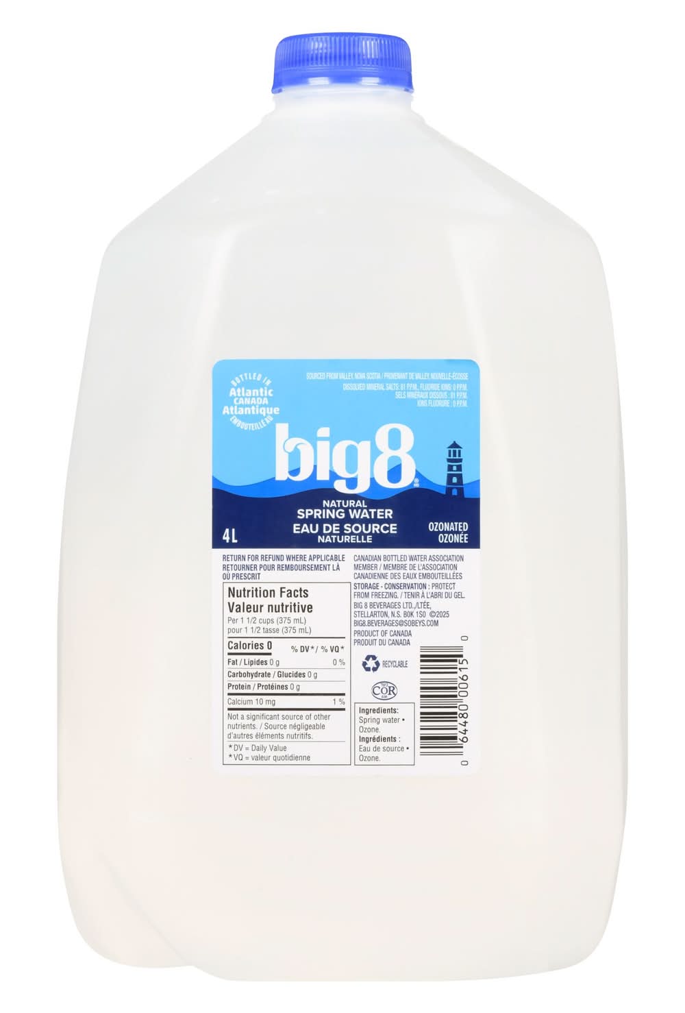 Big 8 Spring Water Bottle (4 L)