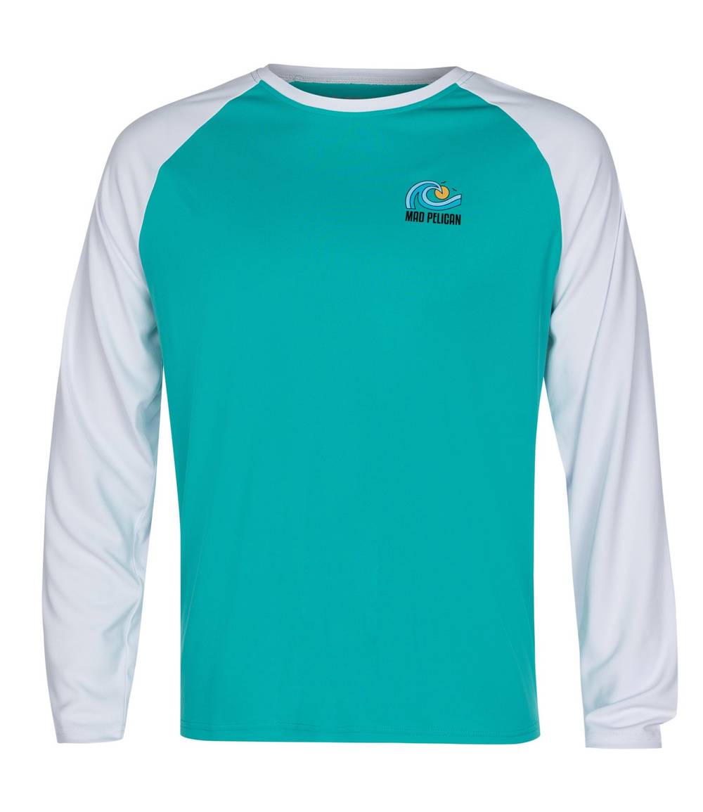 Mad Pelican Men's Blue Long Sleeve Graphic T-shirt (Medium) | PMLUVRBW-449-M