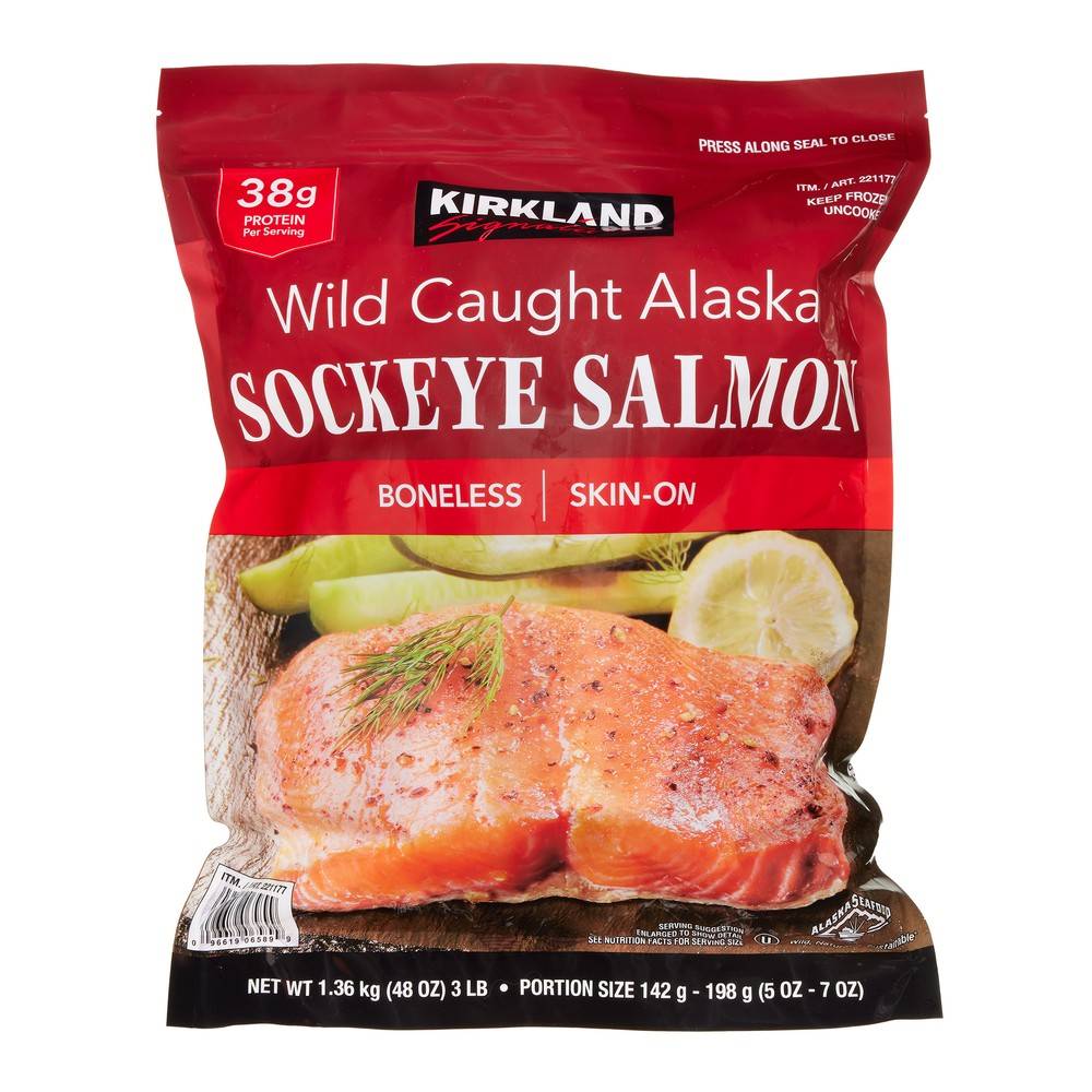 Kirkland Signature Wild Caught Alaska Sockeye Salmon Delivery Near Me | Order Online | Uber Eats