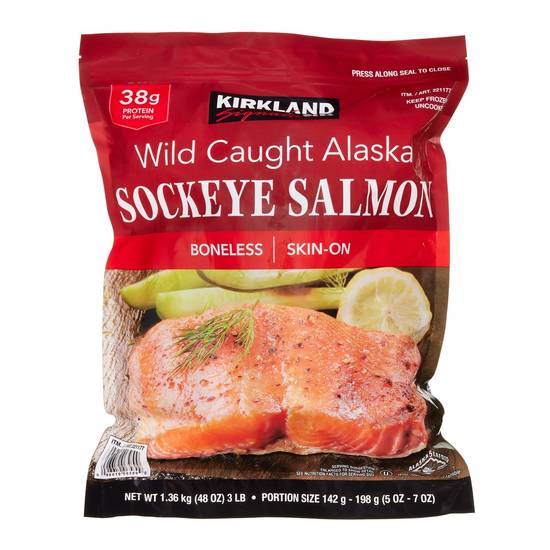 Kirkland Signature Wild Caught Alaska Sockeye Salmon (3 lb)