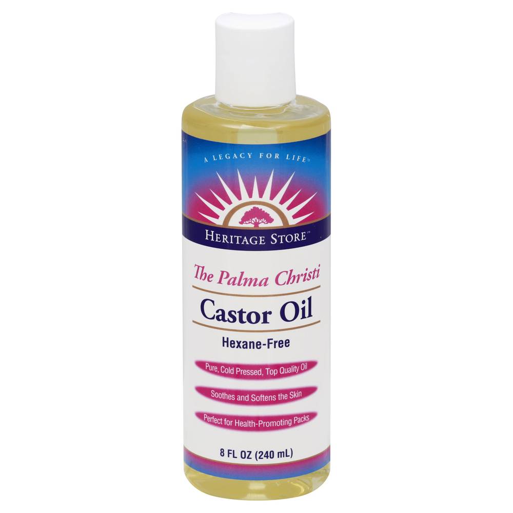 Heritage Store The Palma Christi Hexane Free Castor Oil (8 fl oz)