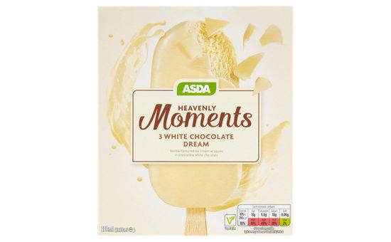 ASDA Heavenly Moments White Chocolate Ice Creams 3 Pack