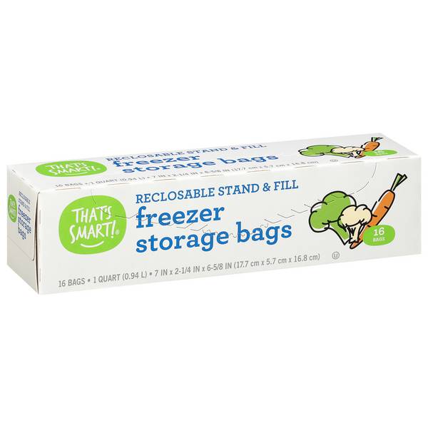 That's Smart Quart Reclosable Freezer Storage Bags