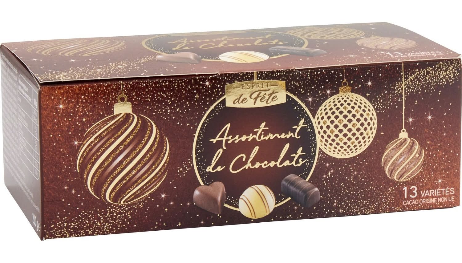 Esprit de Fête - Assortiment de chocolats belges (200g)