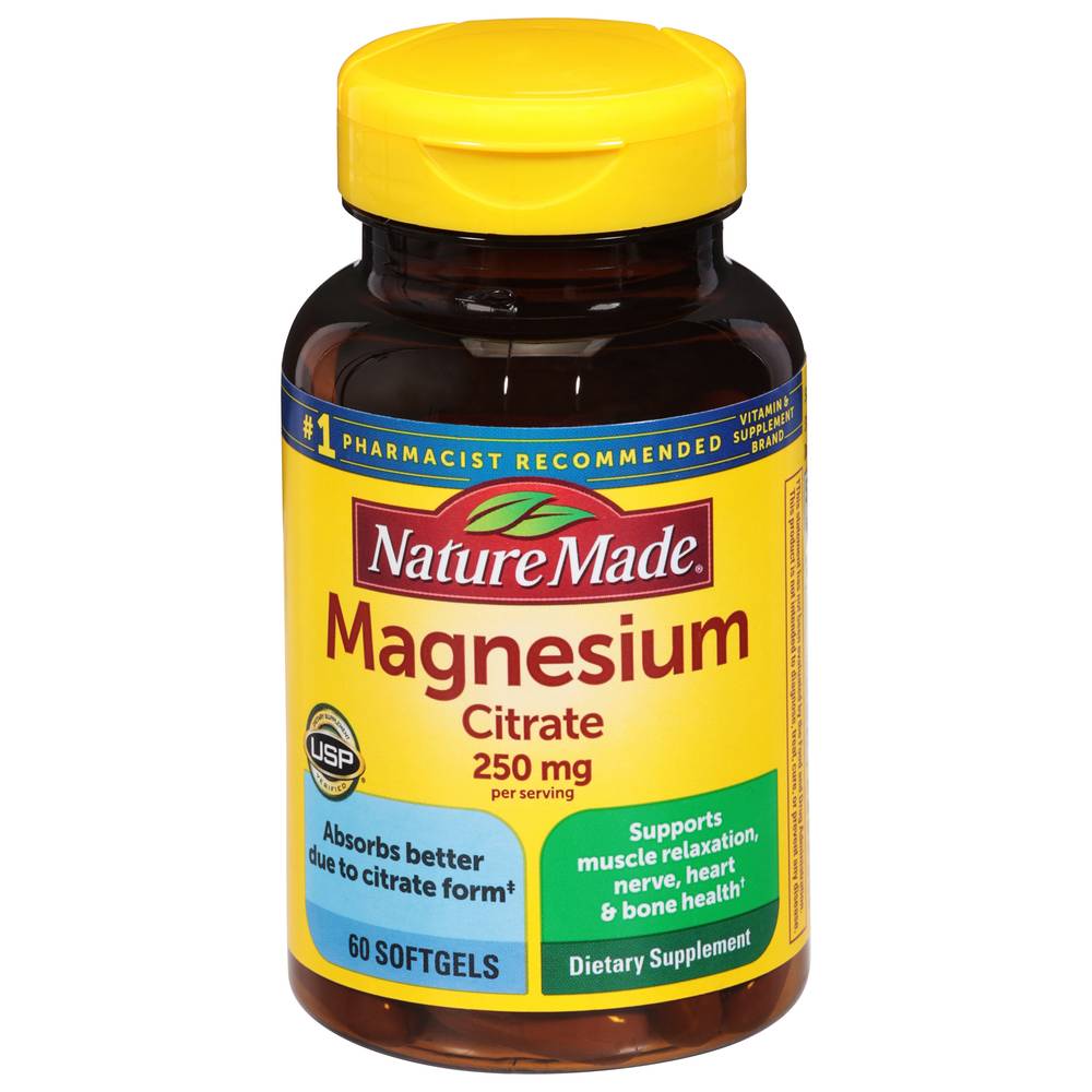 Nature Made Magnesium Citrate 250 mg Softgels (60 ct)