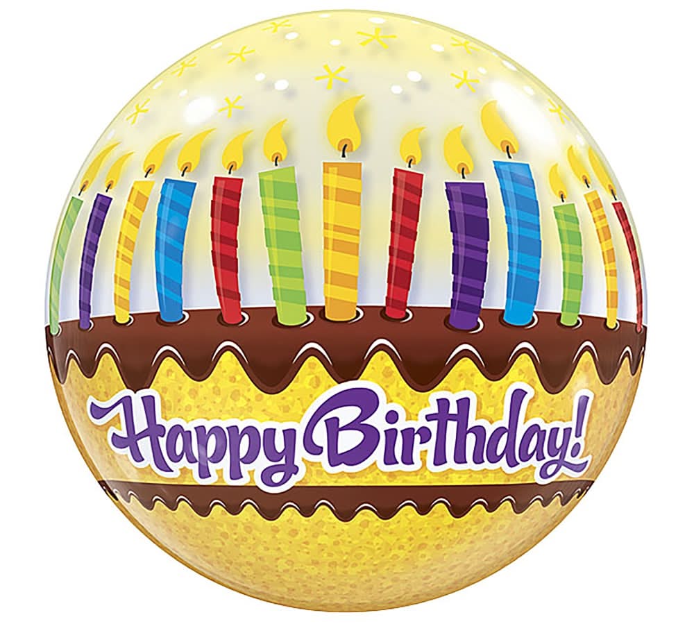 Happy Birthday Bubble Plastic Balloon
